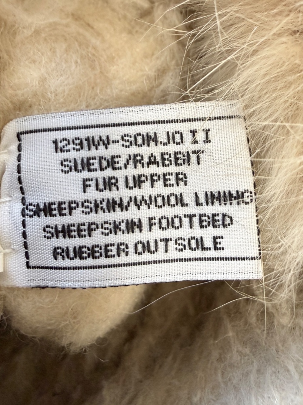 Bearpaw Sonjo II Boots Suede Real Rabbit Fur Sheepskin Wool Lined Women 8 - Picture 4 of 8